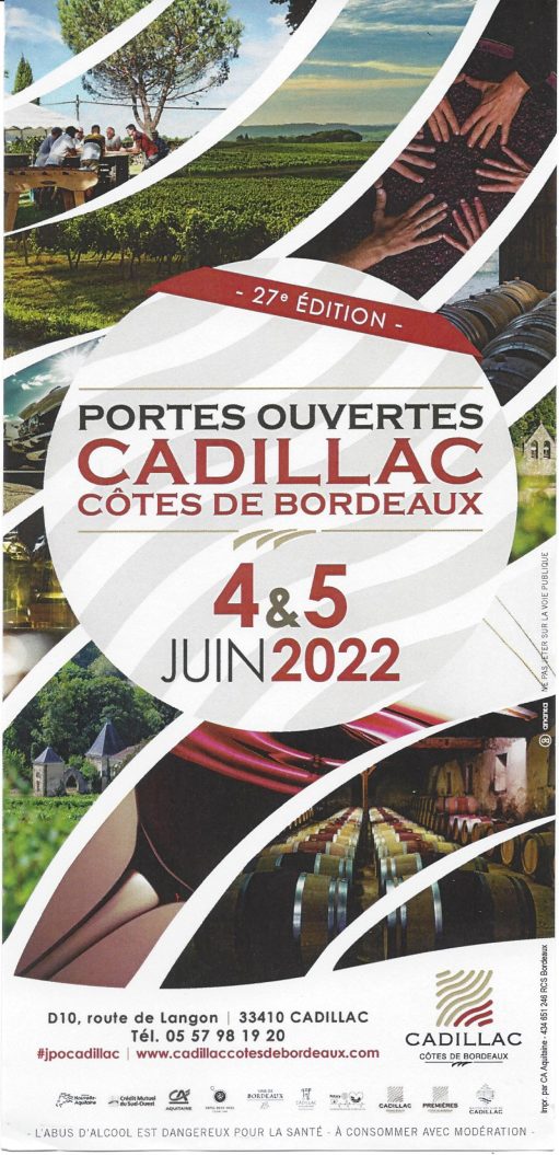 Portes ouvertes des Cadillac-Côtes de Bordeaux et pique nique à la propriété – 4 au 6 juin 2022